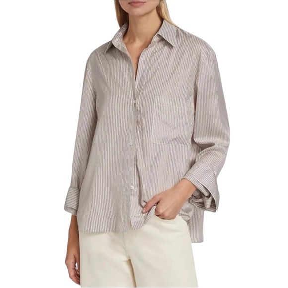 TWPWomen’s Striped Next Morning Button Down Shirt Size XS/S NWT